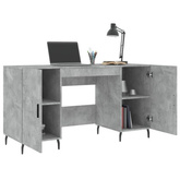 vidaXL Biurko, szarość betonu, 140x50x75 cm, materiał drewnopochodny wariant 11