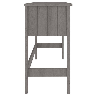 vidaXL Biurko HAMAR, jasnoszare, 110x40x75 cm, lite drewno sosnowe
