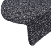 Maty na schody samoprzylepne 15 szt. 56x17x3 cm Ciemnoszary półokrągły