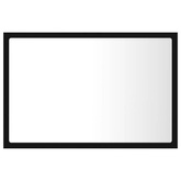 vidaXL Lustro łazienkowe z LED, czarne, 60x8,5x37 cm, akryl