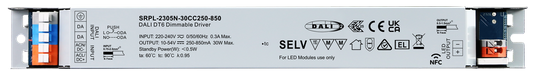 Zasilacz LED 30W 250-850mA DALI Slim NFC