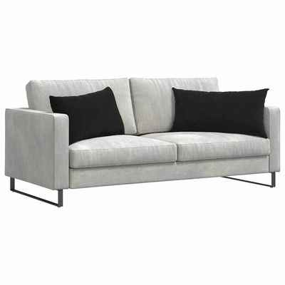 Poduszki na sofę 2 pcs Czarny 80 x 40 cm Tkanina sztruksowa