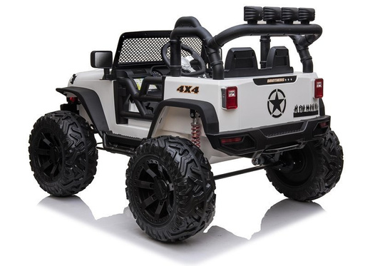 Auto Terenowe Na Akumulator Jeep JC666 Światła LED MP3 Pilot Biały