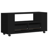 vidaXL Szafka pod TV, czarna, 102x34,5x43 cm, materiał drewnopochodny