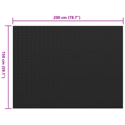 Maty podłogowe Czarny 1,5 x 2 m Guma
