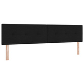 Łóżko kontynentalne z materacem Czarny 200 x 200 cm tkanina