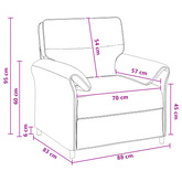 Sofa 100% poliester, metalowa rama, MDF, sklejka