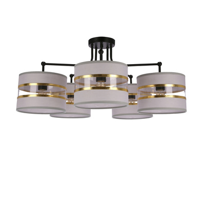 Lampa sufitowa biała/chrom 5xE27 Andy 35-00521