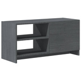 vidaXL Szafka pod TV, szara, 80x31x39 cm, drewno sosnowe