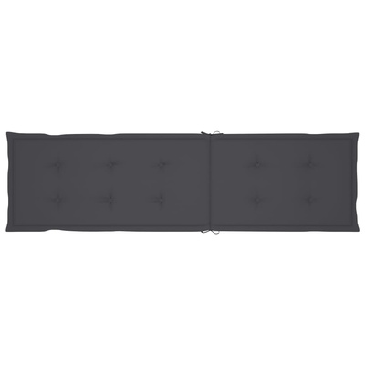 vidaXL Leżak tarasowy z podnóżkiem i poduszką, lite drewno akacjowe