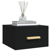 Wisząca szafka nocna, czarna, 35x35x20 cm