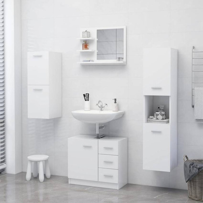 vidaXL Lustro łazienkowe, białe 60x10,5x45 cm, materiał drewnopochodny