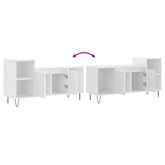vidaXL Szafka pod TV, biała, 100x35x55 cm, materiał drewnopochodny