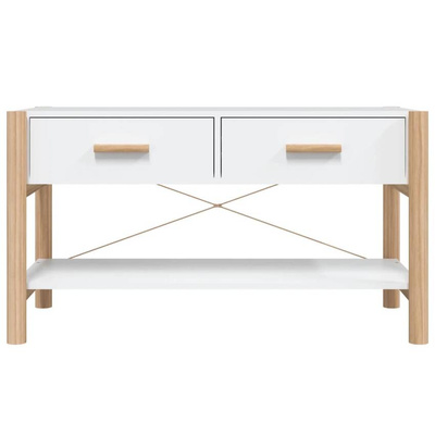 vidaXL Szafka pod TV, biała, 82x38x45 cm, materiał drewnopochodny