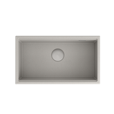 CLARK 760 Hard Rock GraniteQ zlewozmywak 1-komorowy podwieszany 760x435x225 mm concrete + syfon BS save space + zaczepy