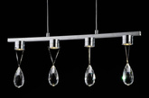 Lampa wisząca LED chromowa z kryształkami 4x3W Prisma Candellux 34-25708