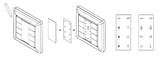 Panel naścienny DALI-2 6 klawiszy