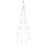 Choinka LED na maszcie flagowym 550 LED Ciepła biel 300 cm