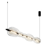 Lampa wisząca Playa szklana nad stół pozioma transparentna LED 17W 3000K
