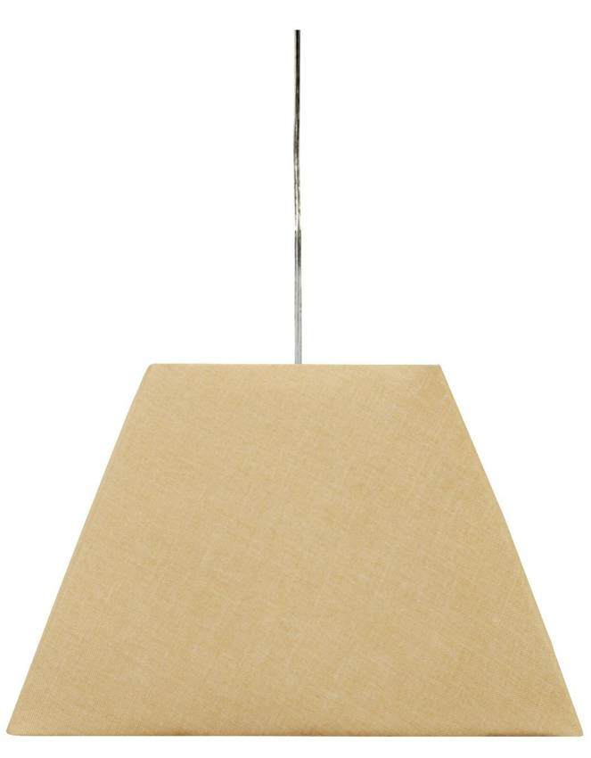 Lampa wisząca z abażurem Standard kremowa tkaninowa pojedyncza E27