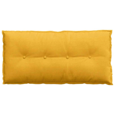Poduszka na plecy Jasnożółty 100 x 50 cm Tkanina sztruksowa