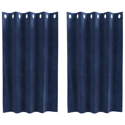 Zasłony zaciemniające 2 pcs Ciemnoniebieski 140 x 140 cm