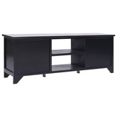 vidaXL Szafka pod TV, czarna,108x30x40 cm, drewno paulownia