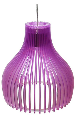 Lampa wisząca Buren pojedyncza fioletowa do sypialni z gwintem E27