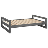 vidaXL Legowisko dla psa, szare, 105,5x75,5x28 cm, lite drewno sosnowe