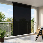 Roleta Czarny 140 x 250 cm Materiał i Aluminium