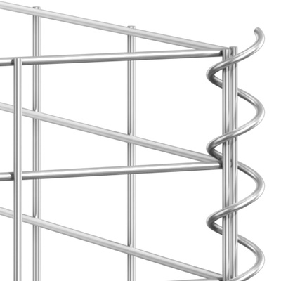 Wysokie donice gabionowe, 3 szt., 30x30x50 cm, żelazo