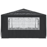 vidaXL Namiot imprezowy ze ściankami, 4x4 m, zielony, 90 g/m²