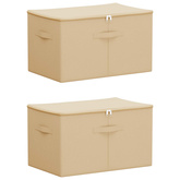 Skrzynia do przechowywania 2 pcs kremowy 55 x 35 x 32 cm