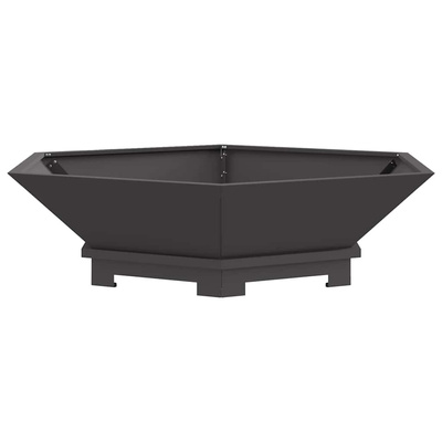Kominek Czarny 100 x 100 x 28 cm Stal