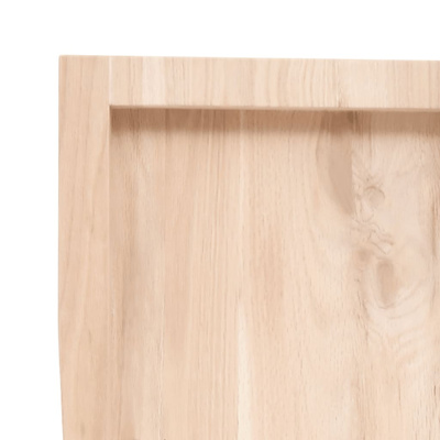 Półka, 60x60x(2-6) cm, surowe lite drewno dębowe