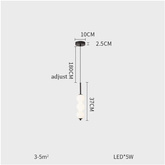 Nowoczesna minimalistyczna sferyczna lampa wisząca TRIO Czarna