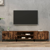 Szafka pod TV, przydymiony dąb, 180x31,5x40 cm vidaXL
