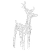 vidaXL Świąteczna dekoracja: renifery z saniami, 280x28x55 cm, akryl model standard