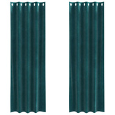 Zasłony zaciemniające 2 pcs Ciemna zieleń 140 x 245 cm Aksamit