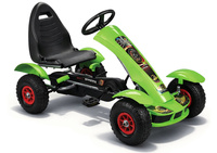 Sportowy Gokart Na Pedały F618 Pomowane Koła Obciążenie 50kg Zielony