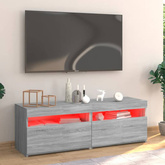 Szafka pod TV z LED, szary dąb sonoma, 120x35x40 cm vidaXL
