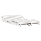 vidaXL Leżaki, 2 szt., białe, 205x60x31,5 cm, lite drewno sosnowe
