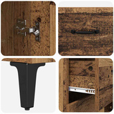 Highboard Stare drewno 69,5 x 34 x 180 cm Drewno inżynieryjne