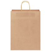 Torby papierowe 250 szt. z uchwytami Brązowe 32x12x42 cm