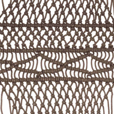 Zasłona z makramy, kolor taupe, 140 x 240 cm, bawełna