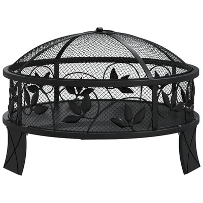 vidaXL Palenisko z pogrzebaczem, 50 cm, XXL, stal