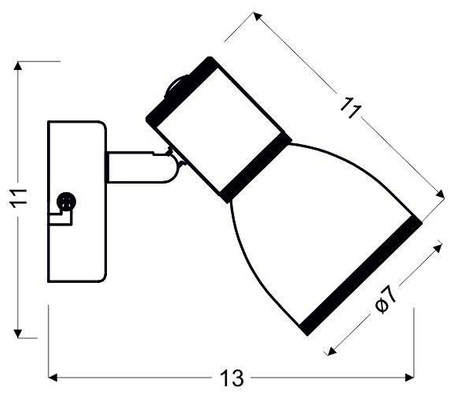 Lampa ścienna kinkiet 1xE14 biały+chrom FIDO 91-63366