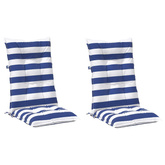 Poduszka na zewnątrz 2 pcs Niebieski i biały 120 x 50 x 7 cm
