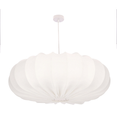 Lampa wisząca CAFEE' skandynawska - z abażurem kremowym latte 66cm - nowoczesne oświetlenie sufitowe do salonu i jadalni E27