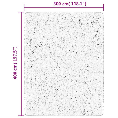 vidaXL Dywan z długim włosiem PAMPLONA, kremowo-czarny, 300x400 cm